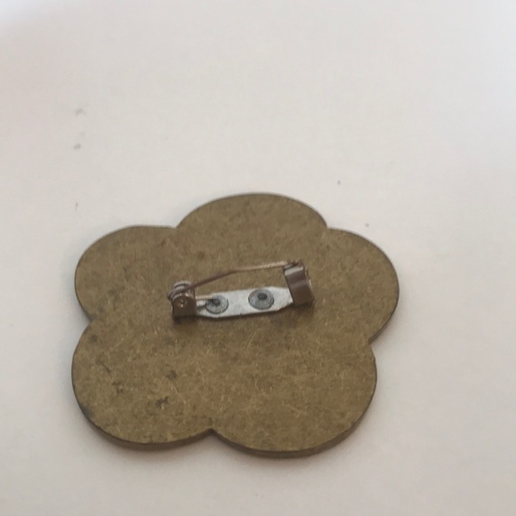 Brown and Pink Pin/Brooch - Picture 2 of 2